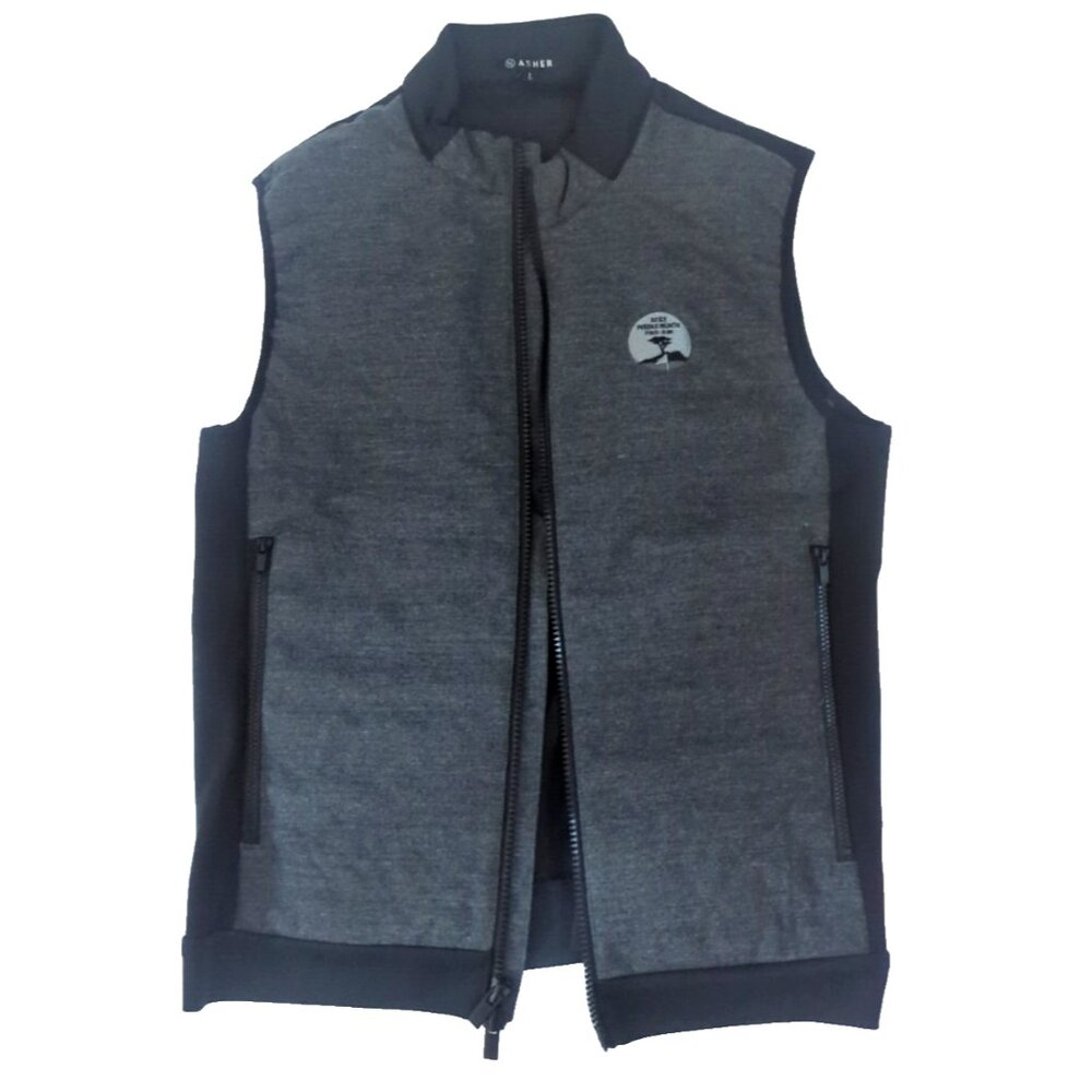 Asher Golf Vest‎ Men's Large Pebble Beach - Black & Grey